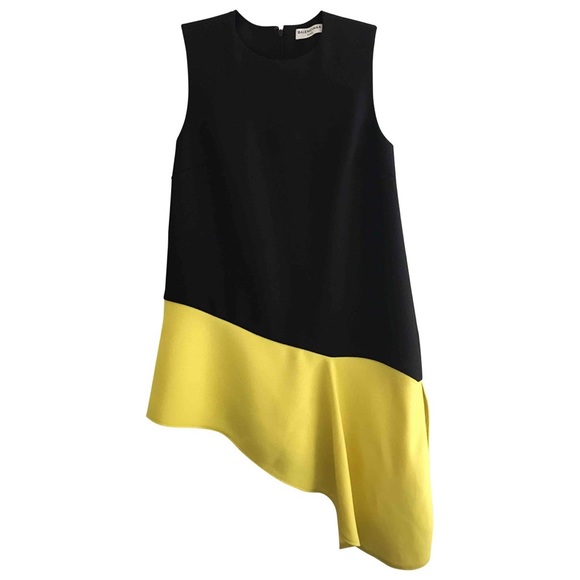 balenciaga yellow dress